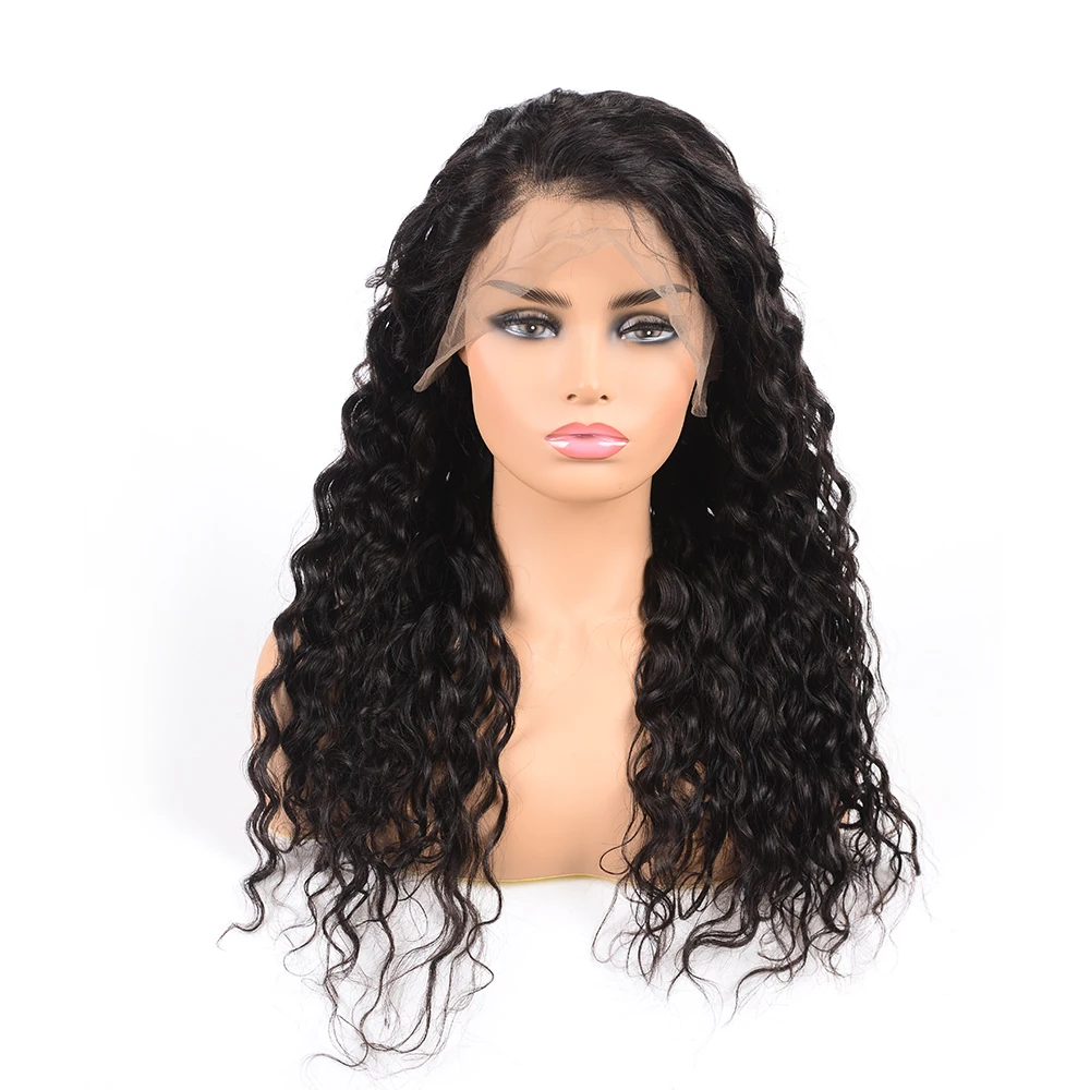 

Huashuo 50% OFF Glueless Lace Human Hair Wigs For Black Women, Indian Virgin Hair Wigs Water Wave Lace Front Wigs With Baby Hair