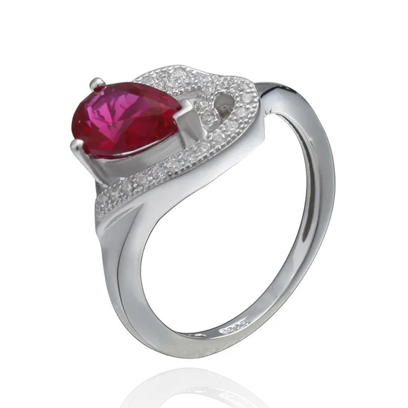 

Heart Shapes 925 Silver Rings for Girls Shangjie Jewelry, Silver tone,white stone