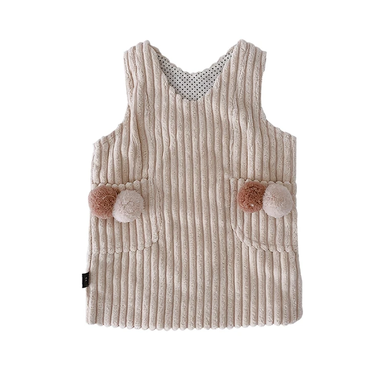 3446 Excellent high quality fancy winter overall kids vest sleeveless dress for girl