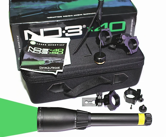

SPINA OPTICS green laser flashlight ND 3X40 532nm ND40 Long Distance Green Laser Designator for hunting, Black