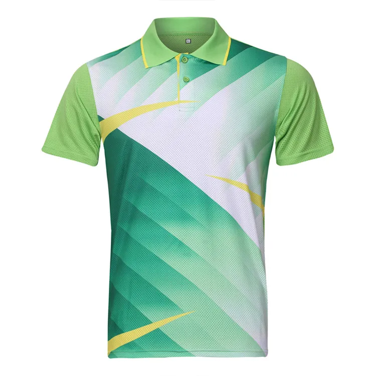 

Wholesale Short sleeve Sports Men Tennis Polo T Shirts Moisture Wicking Badminton Polo Shirt with custom logo