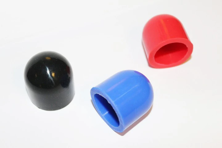 16mm Silicone Rubber End Cap Hose Blanking Plug Black 50 Pack