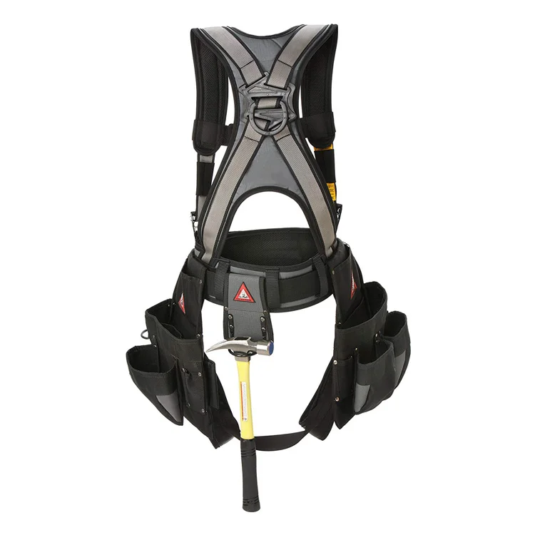 
Handy Construction Fall Protection Full Body Harness Safety Tool Bag Combo 