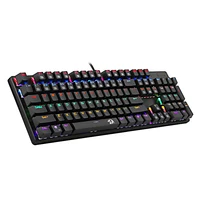 

Blue Switch Wired 104 Keys Gamer Backlit Rainbow Gaming Mechanical Keyboard