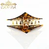 New products good quality acetate triangle hair claws amber pattern hair claws with metal claw