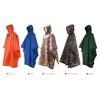 3 in 1 Raincoat Backpack Rain Cover Rain Coat Hood Hiking Cycling Rain Cover Poncho Waterproof Tent Outdoor Camping Tent Mat