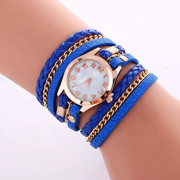 

Factory Sell Fashion Ladies Bracelet Watch Luxury Metal Bohemia Style Numbers Women dress Wrap Watches WW029