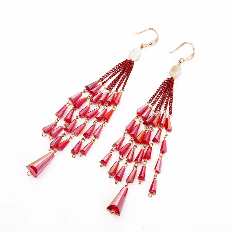 chandelier earrings tassel long earring Native american beaded earrings for women KL3063
