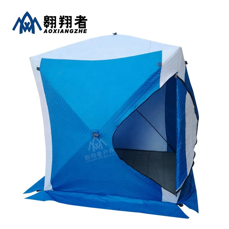 

3-4person Single layer Camping pop up quick open ice cube winter fishing tent, N/a