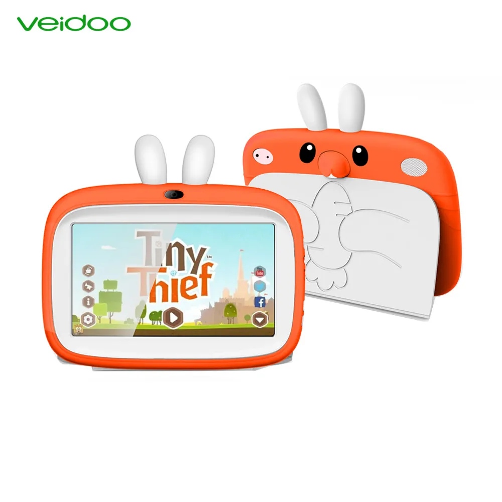 

Veidoo Free shipping 7 inch rockchip 3126 quad core tablet for children, educational android tablet pc, gaming laptop for kids, Blue;green;orange;pink