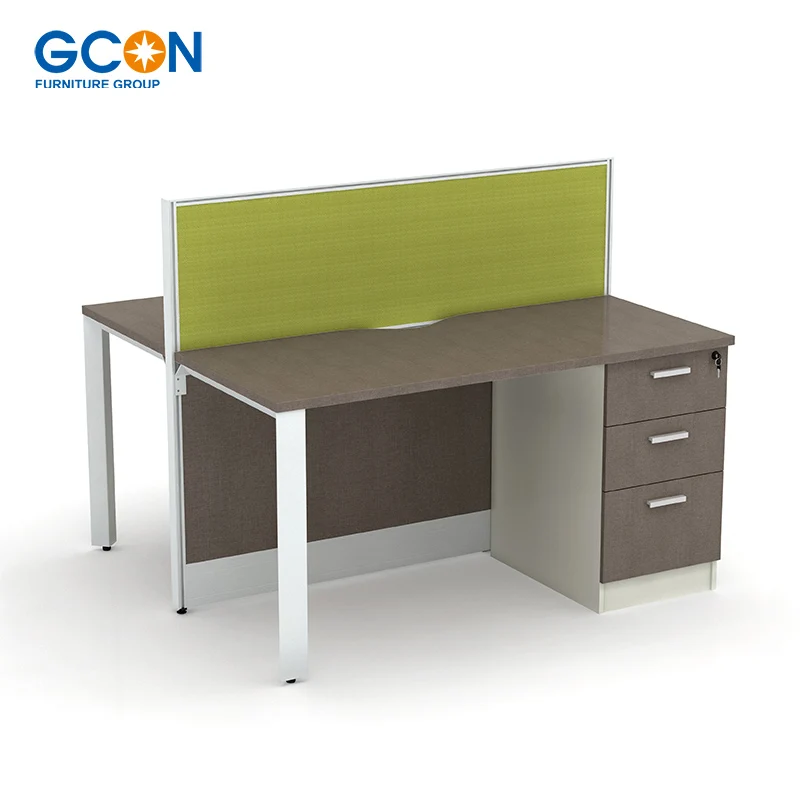 Modern Aluminum 2 Person Office Cubicle Partition Workstation Furniture