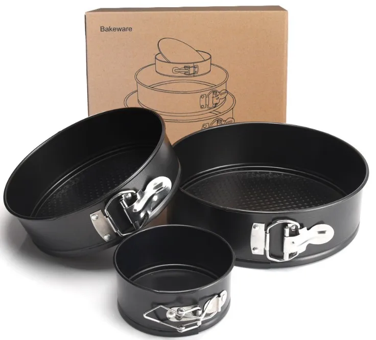 

Amazon Hot Sell Baking Cake Tools Nonstick Coating Springform Pan Set/Round Cake Pan Set
