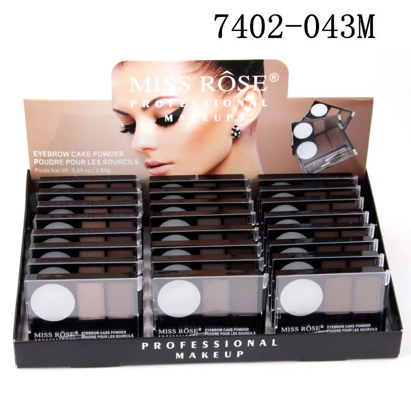 Miss Rose-Kit de maquillaje profesional para cejas, Kit de polvo para cejas, resistente al agua, de larga duración