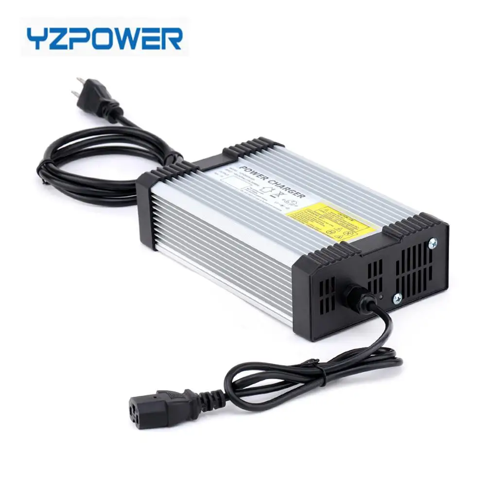 

YZPOWER 84V 5A Lithium Battery Charger For Scooter Electric 72 Volt 72v With Fan, Black battery charger