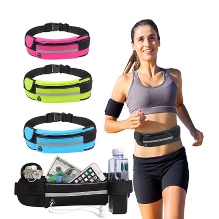 

Promotion Waterproof Polyester Outdoor Running Belt Bum Pouch Bag Quality Customized Sport Fanny Pack Waist Bag, Blue/pink/green or customized
