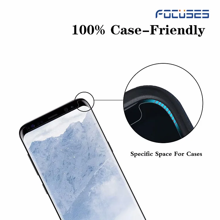 Focuses Factory Top Selling Products Mobile Phone Accessories For Samsung Screen Protector Note 8 Good Glue Tempered Glass