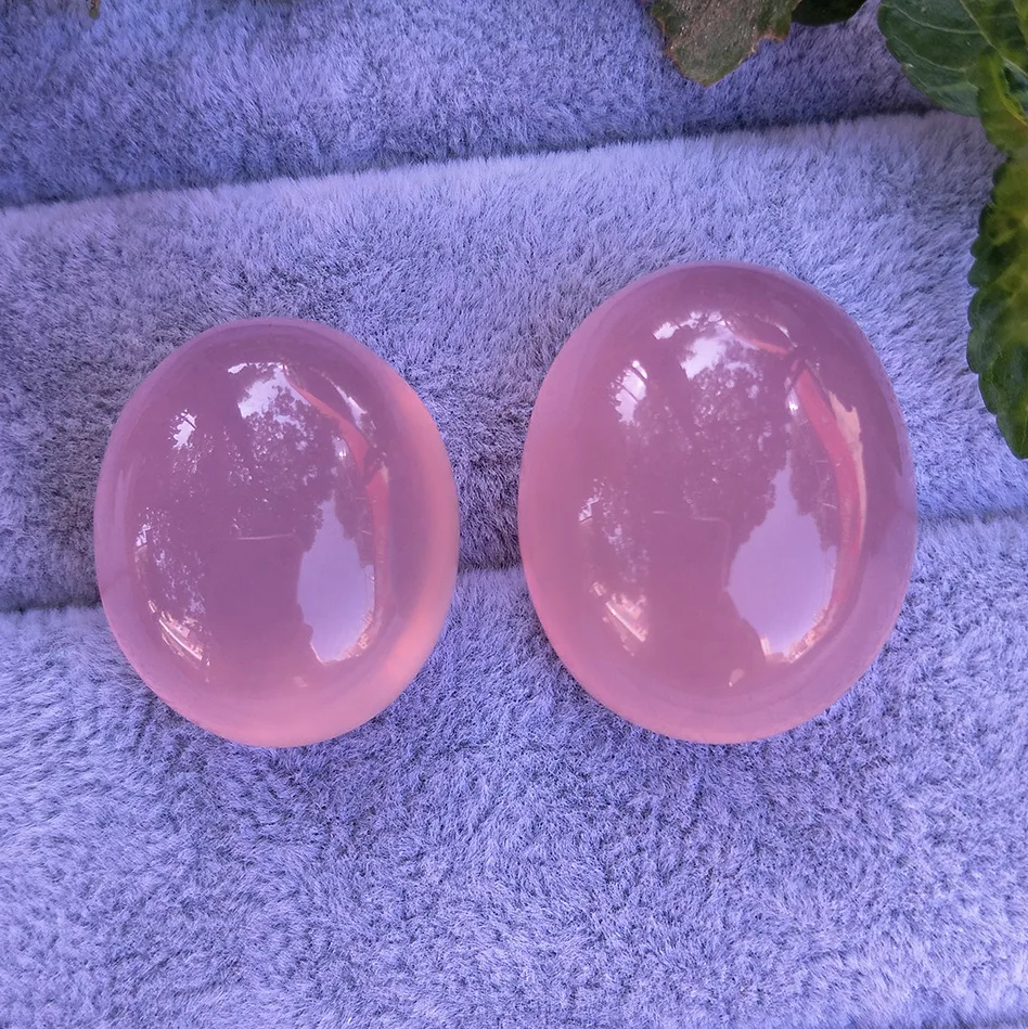 

100% Natural Gems Rose Quartz from Brazil using for DIY Jewelry Making Oval Plain Cut Loose Gemstone