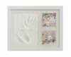 Clay Hand Footprint Photo Frame for Babies first year photo frame Natural Wood Colored MDF Photo Frame