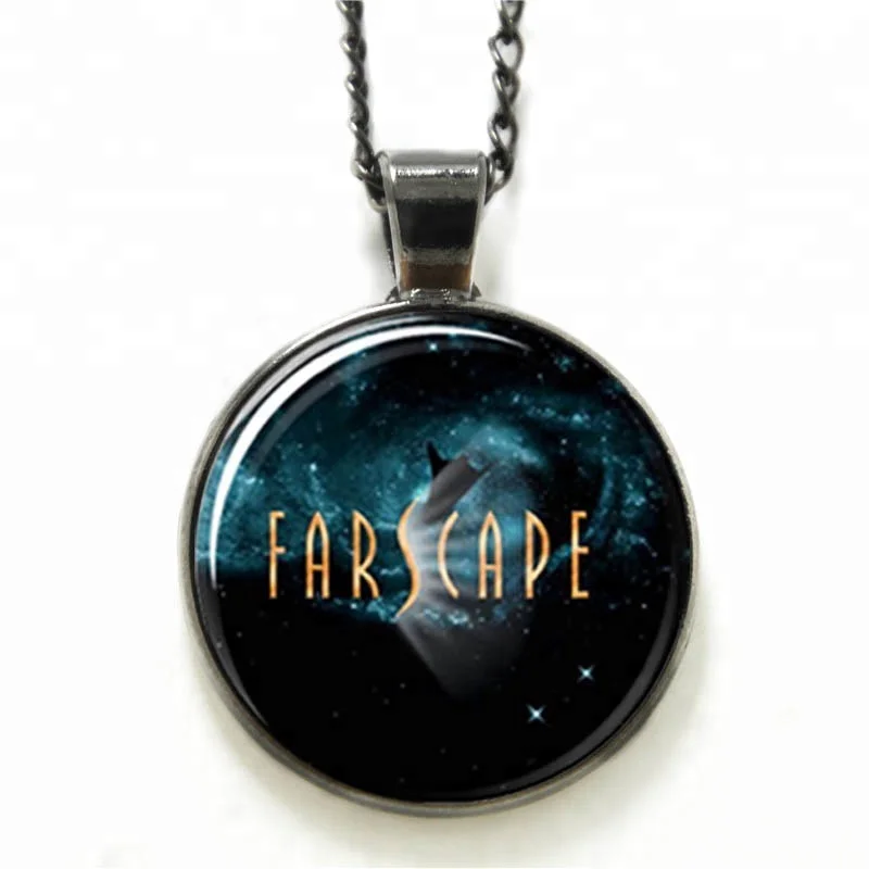 

Farscape logo necklace farscape tv show fan art glass Photo Cabochon necklace