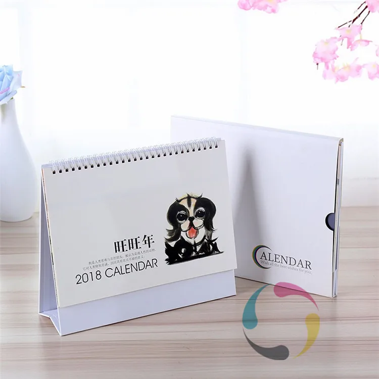 
wholesale daily spiral bound tent desk calendar printing 