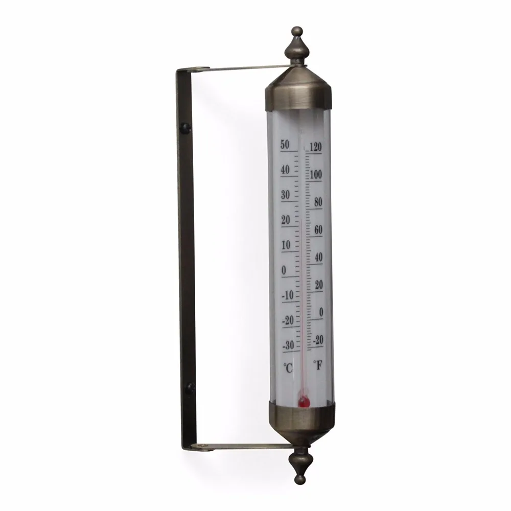 Adjustable Angle Antique Brass Garden Thermometer Buy Brass Outdoor