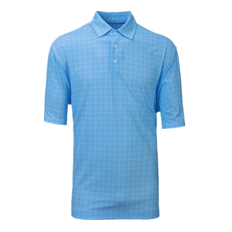 China Clothing Factory Men Bamboo Striped Collar Sublimation Golf Polo
