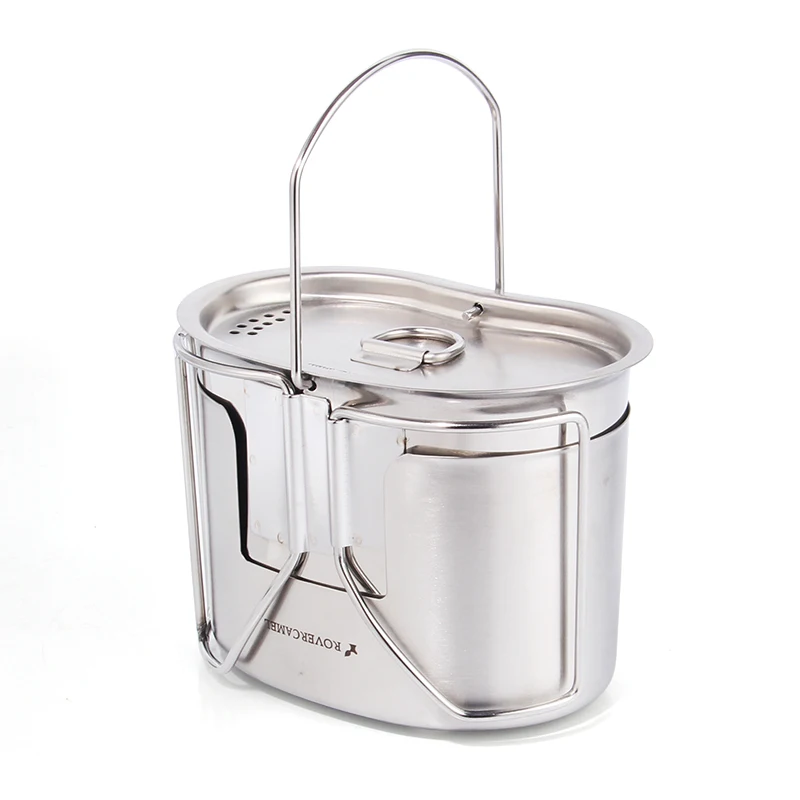 

Titanium Stove with Stainless Steel Pot for Camping Hiking Picnic Ultralight Cookware