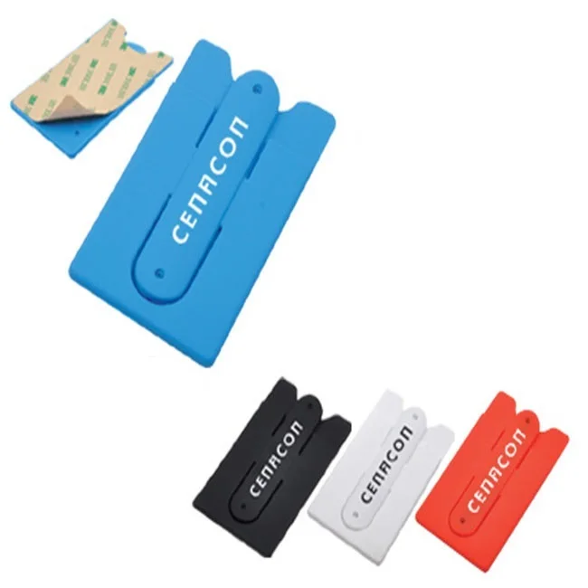 

Eco-friendly Silicone Smart Mobile Phone Wallet with Stand, White;black;blue;red;etc