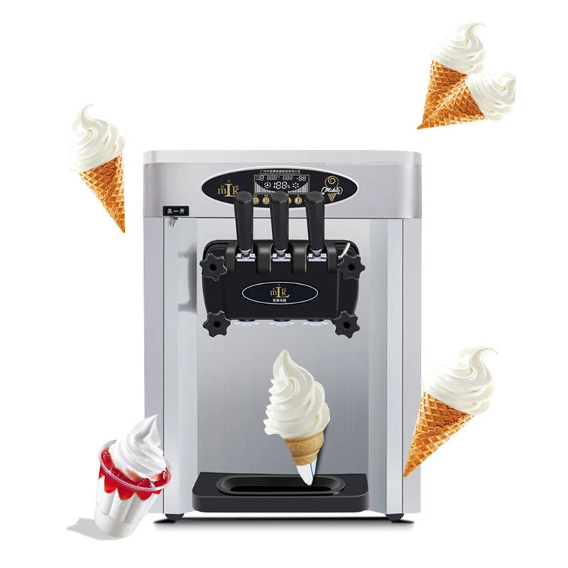 

Commercial desktop soft ice cream machine sweet cone ice cream machine 25L / h ice cream maker 1800W