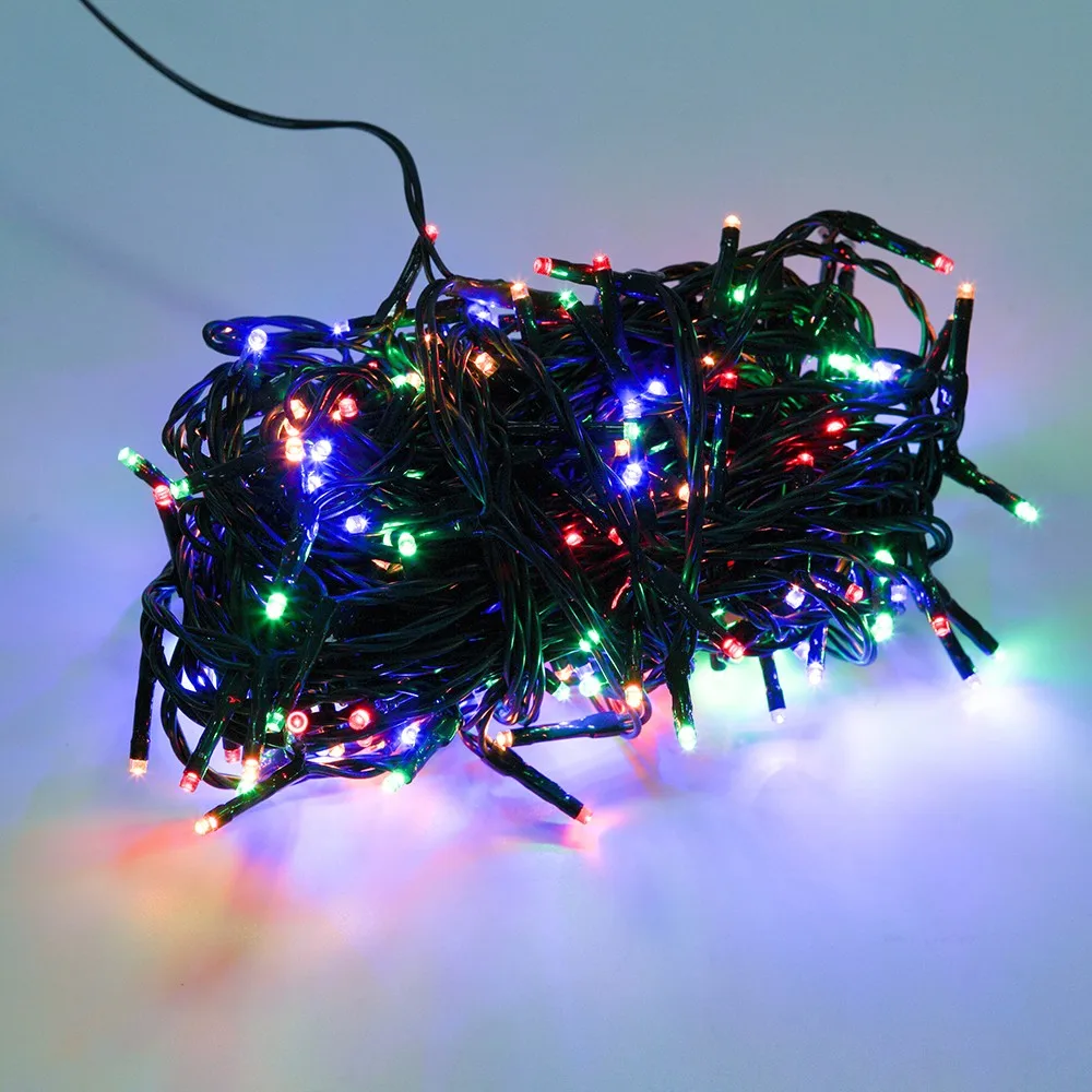 180 Leds Christmas Black Wire Colorful String Light Buy Colorful