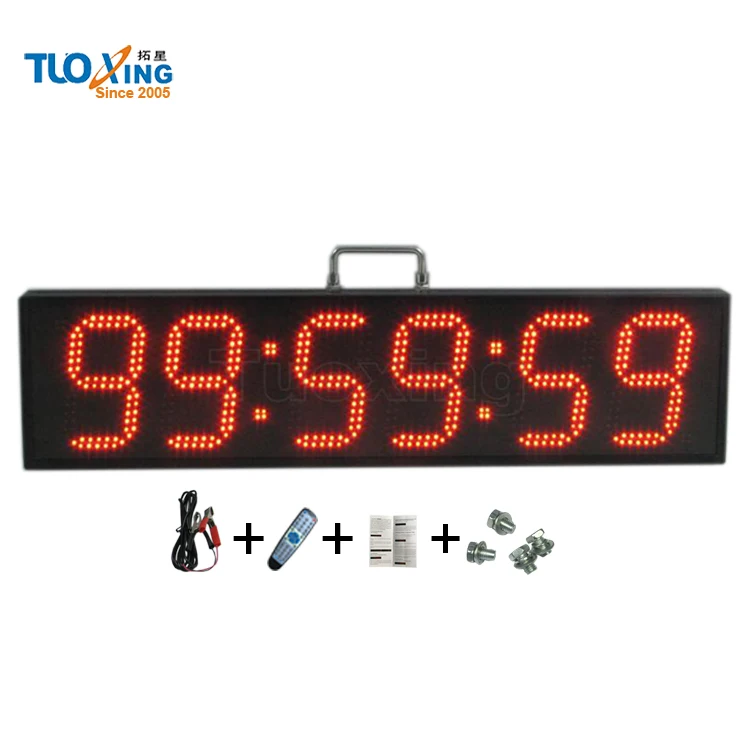 6 inch 6 digits large led digital sports countdown timer