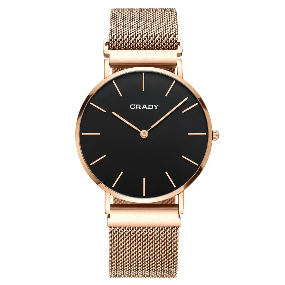 Grady High Quality Luxury 316L Stainless Steel Wrist Men's Watches 3ATM Water Resistant Japan Movt Quartz Watch