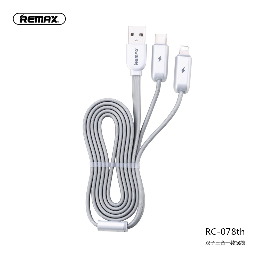 

Trending product 2018 usb cable for I phone/Type-C/Silver three in one data cable