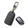 Black Genuine Leather car key case cover keychain for smart 2015 2016 2017 Honda Civic Accord Pilot CR-V car keychain