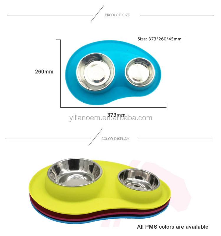 Dog/cat Food And Water Bowl Stainless Steel Pet Comfort Feeding Bowl