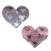 Flip sequins patch heart up and down turn over patches for clothing change color diy deal with it clothes logo stickers R109