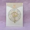 Embossing double heart invitation