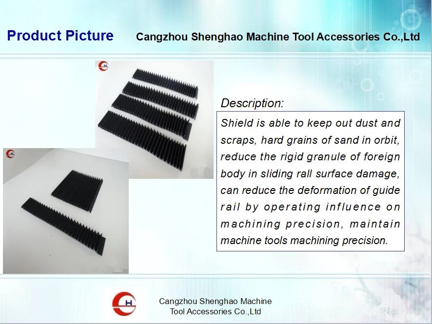 Linear Slide Flexible Accordion Flat Bellow Cover For Cnc Machine Parts