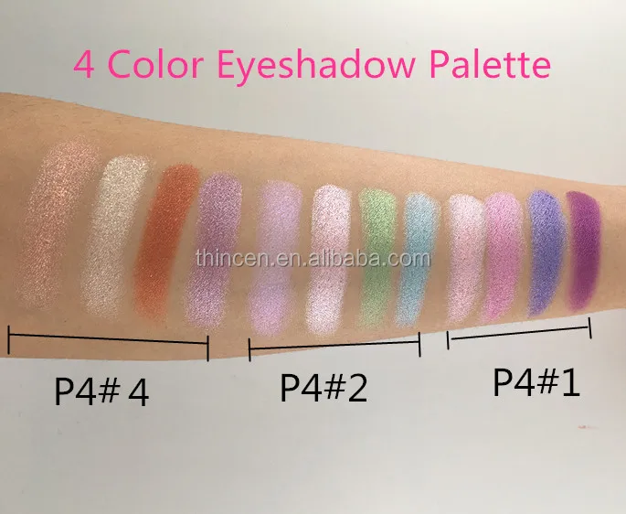 Shimmer Waterproof Long Lasting 4 Colors Dry Powder MSDS Beautify Makeup Eyeshadow Case