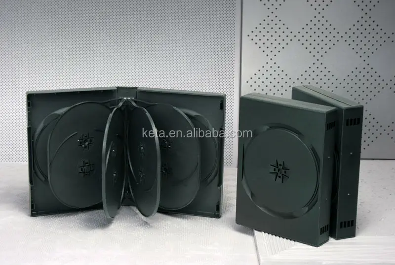 33mm 10 Discs Black Multi Dvd Cases With 4 Trays,Thick Dvd Box Buy Dvd Box,Thick Dvd Case