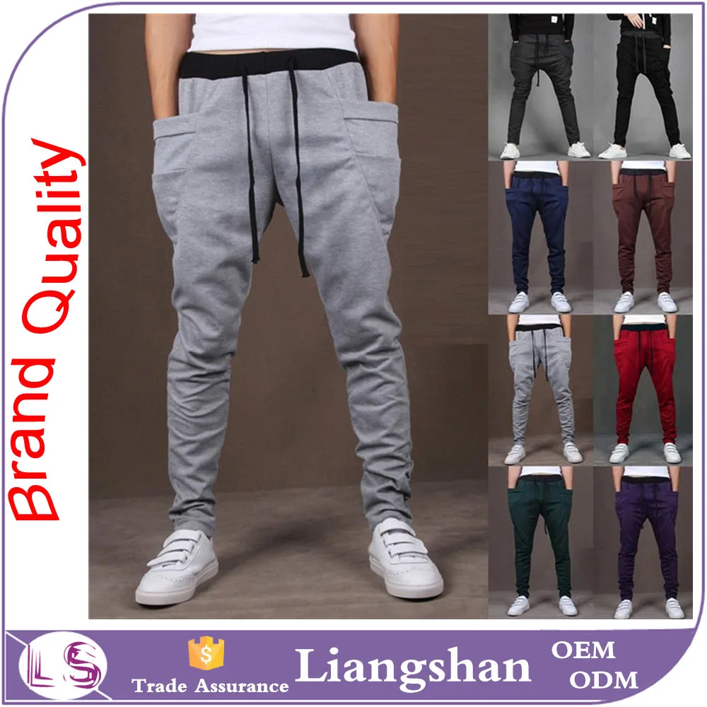 

Casual sportwear sweatpants drop crotch slacks trousers harem pants men baggy pants custom wholesale blank men jogger pants, Can be customized