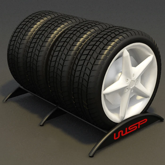 Mobile Tire Rack Moving Display Stand Tire Display Car Tire Display