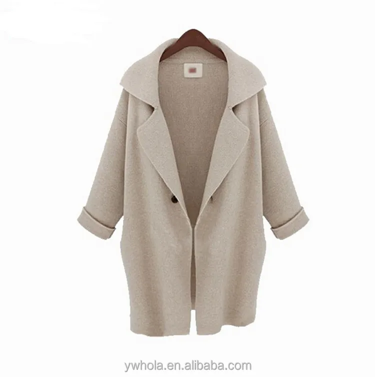 

2019 New Design Winter Women Long Loose Cardigan Coat, Beige;coffee;dark gray