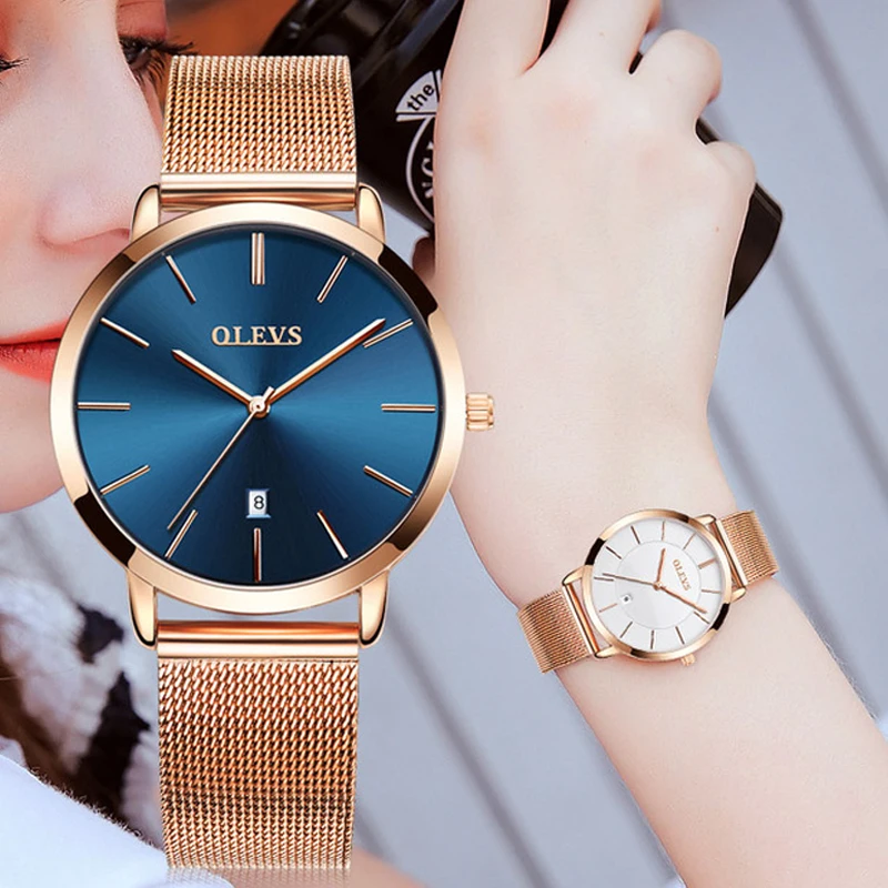 

Ladies Watch Luxury Women Watches Waterproof Rose Gold Stainless Steel Quartz Calendar Wrist Watch