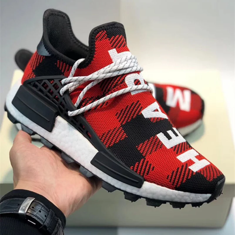 Custom Logo Pharrell X Hu Holi NMDs Mc Human Race Men Fashion Low sneakers Male casual shoes Breathable Runner shoes