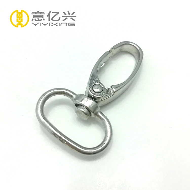 

Factory directly sale metal clip swivel oval hook for 20mm strap, Silver