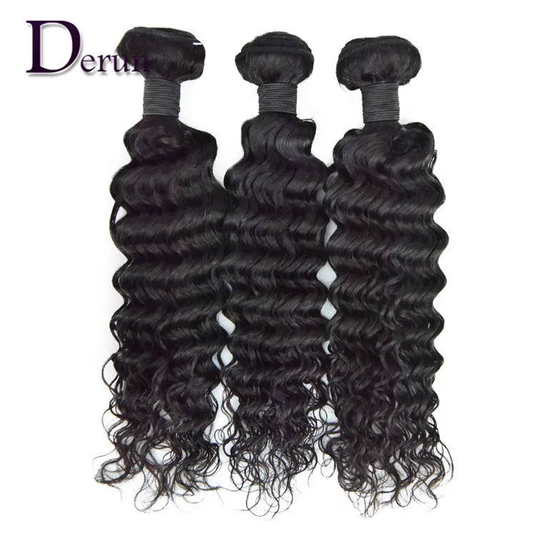 

Raw Indian Water Wave Human Hair No Shedding Tangle Free Virgin human hair weave From Derun, N/a