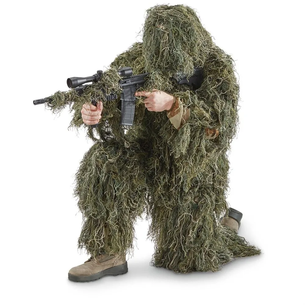 100% Polyester Forest Green Ghillie Suit For Hunter,Factory Price ...