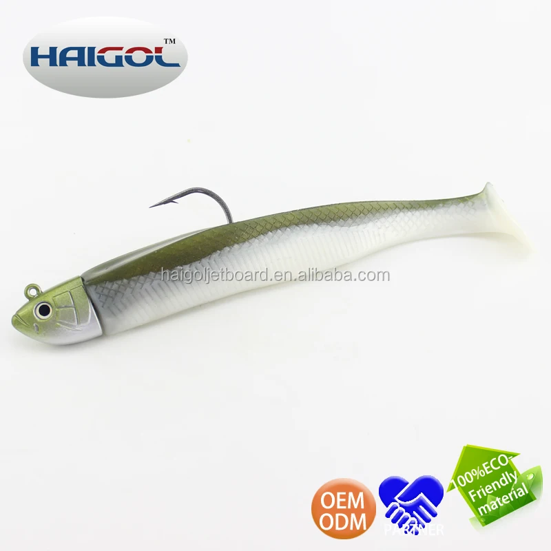 

Saltwater fishing swimbait with jig head and texas fishing lure for seabass