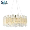 Round fashion clear modern crystal ceiling murano glass bubble circular led chandelier for Villa
